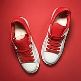 Жіночі кросівки Alexander McQueen White Red, кросівки олександр маккуїн, фото 4