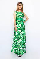 Жіноче літнє довге плаття з принтом Margo зелене