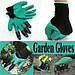 Граблі садові рукавички з кігтями Garden Gloves 2 в 1, фото 3