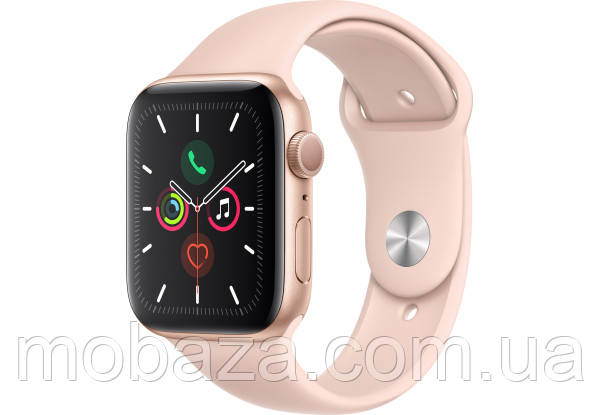 Смарт Apple Watch Series 5, 40mm GPS, Silver Aluminum Case with Pink Sand Sport Band (MWV72)