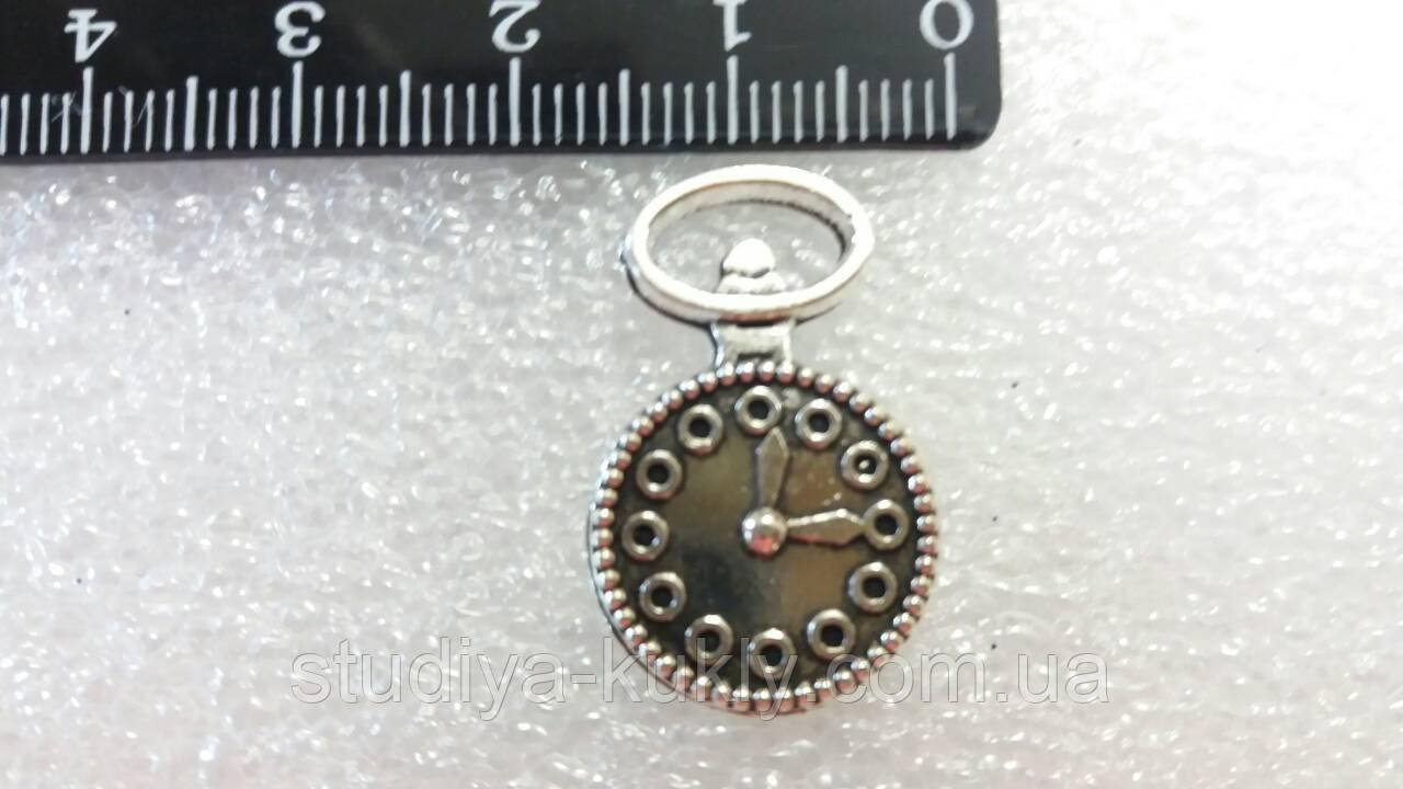 Годинники круглі, колір - Срібло. Діаметр 15 мм №12