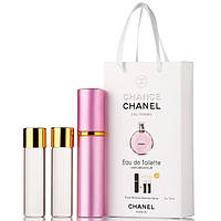 Женский мини парфюм Chanel Chance Eau Tendre, набор 3х15 мл