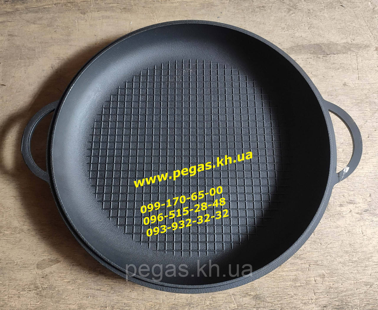 Сковорода чавунна 340 мм чавунне лиття, печі, мангал, барбекю
