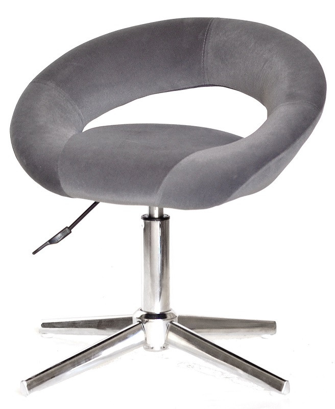 Стул Holy (Холи) велюр серый B-1004 Modern Base на хромированной базе на стопах, фото 1