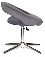 Стул Holy (Холи) велюр серый B-1004 Modern Base на хромированной базе на стопах, фото 2