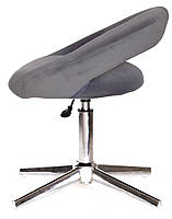 Стул Holy (Холи) велюр серый B-1004 Modern Base на хромированной базе на стопах, фото 4