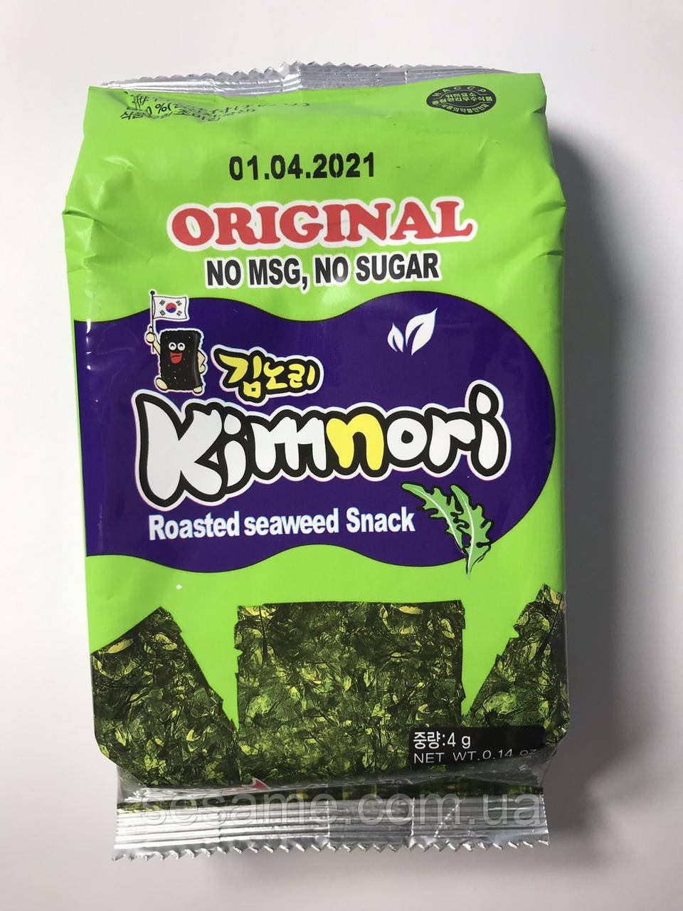 Чипси норі снек KimNori Original 4,5 г (Корея)