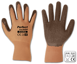 Рукавички захисні PERFECT GRIP BROWN латекс, розмір 8, RWPGBR8