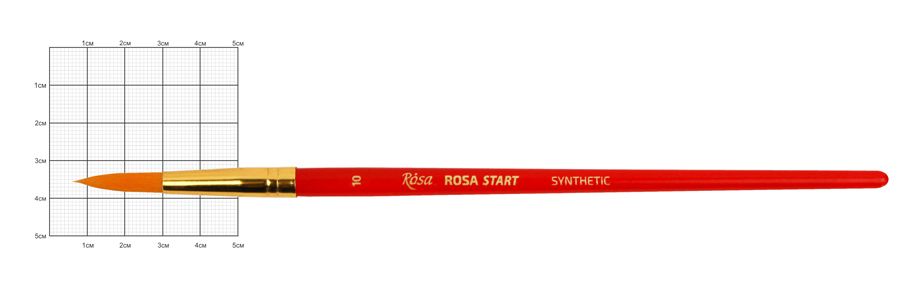 Синтетика кругла, № 10, к.р. пензель ROSA START, фото 1