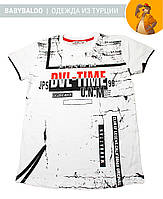 Стильная футболка для мальчика "DVL-TIME" (от 8 до 12 лет)