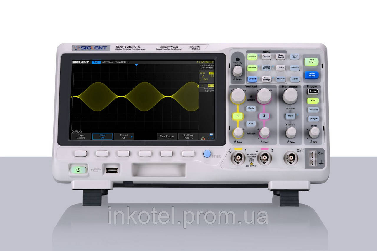 Цифровой осциллограф Siglent SDS1202X (полоса пропускания 100 МГц или 200 МГц, частота дискретизации до 1Гв/c) - фото 1 - id-p161399649