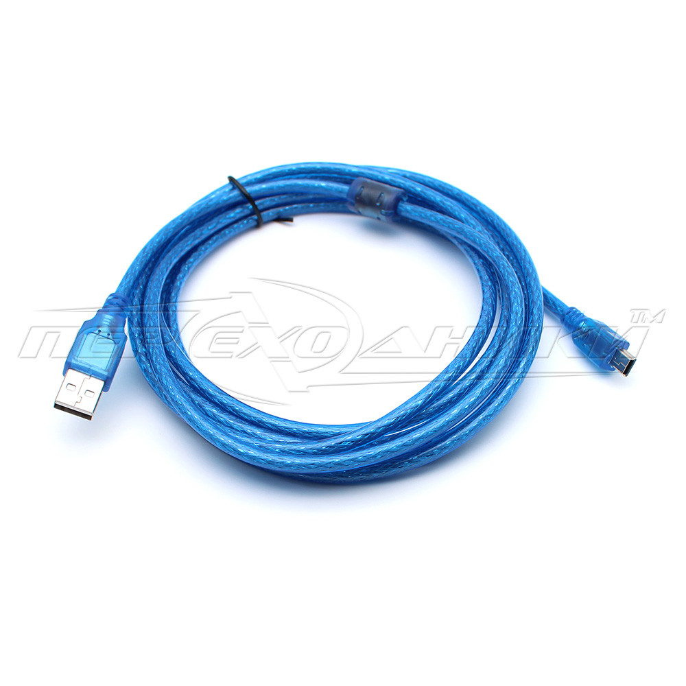 Кабель USB 2.0 AM — mini USB (висока якість), 1 ферит, 3 м