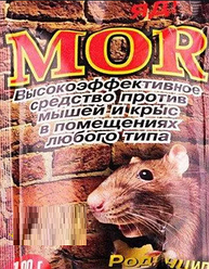 Засіб проти мишей і щурів MOR, 100 г, Україна