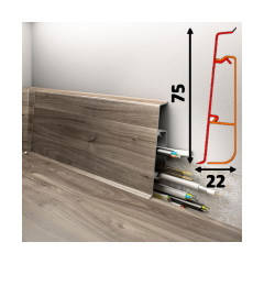 Плінтус ПВХ 75 мм