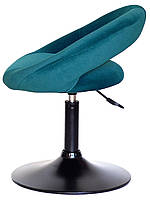 Стілець Holy (Холі) BK — Base зелений В-1003 велюр (бархіт) на чорній опорі млинця, фото 4