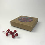 Коробка для пряника, 150*150*35 мм, з вікном, крафт, фото 4