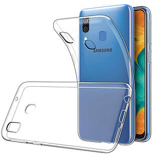 Чохол для Samsung Galaxy А20 А205 силіконовий прозорий ультратонкий (Самсунг А20)