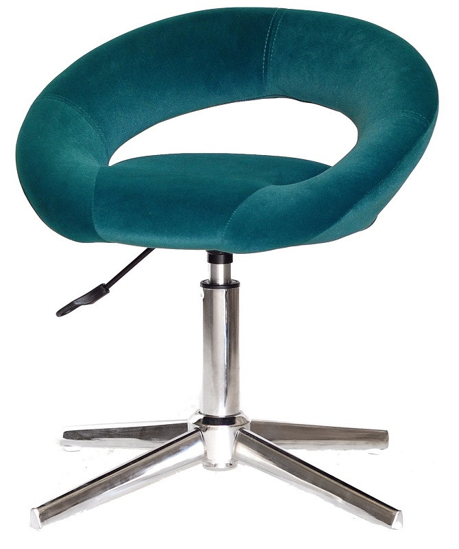 Стілець Holy (Холі) велюр зелений B-1003 Modern Base на хромованій базі на стопах, фото 1