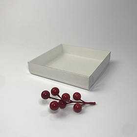 Коробка для пряника, 150*150*30 мм, з прозорою кришкою, біла