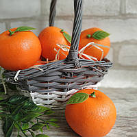 Апельсин искусственный - муляж из пенопласта 7 см