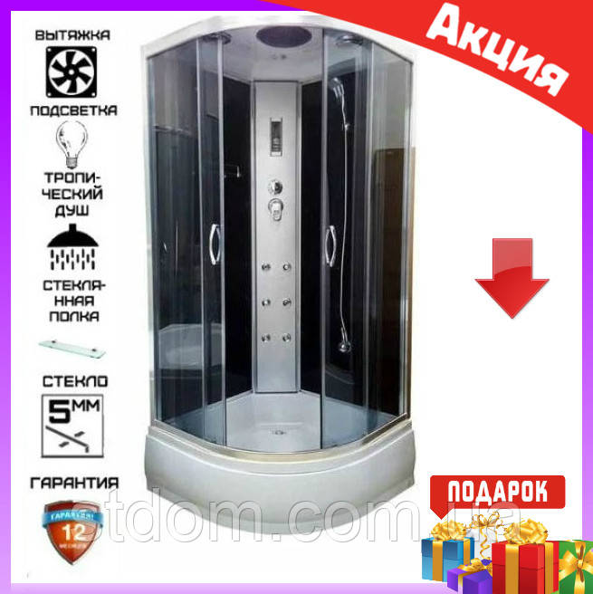 Гідромасажна кабіна із середнім піддоном 90x90 см Atlantis М-90 GR