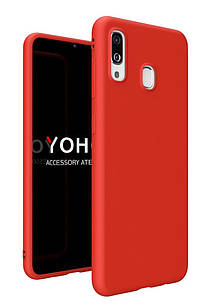 Чохол для Samsung Galaxy А20 А205 силіконовий червоний (Самсунг А20)