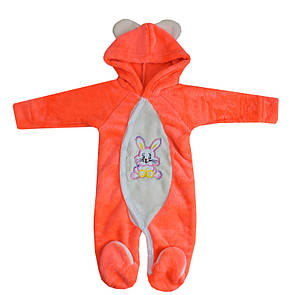 Комбінезон для дівчинки махровий з вишивкою