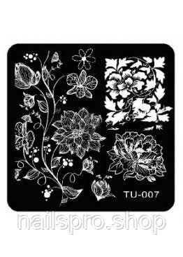 Стемпінг пластина Tu 007, фото 1