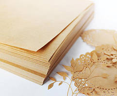 Паперові сети, плейсмети, підтарельник, підкладки для розносів без друку крафт папір у листах А3 (250 аркушів)