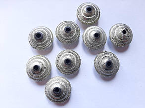 Бусини пластик "Юла" з покриттям фольга 25 мм