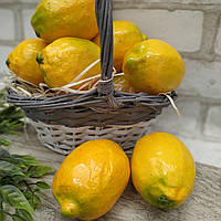 Лимон жовтий штучний, пінопласт, 10см, 30\23 (ціна за 1 шт.+7 грн.)