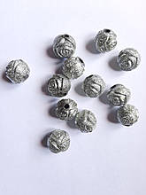 Бусини пластик "Роза" з покриттям фольга 15 мм 500 грамів