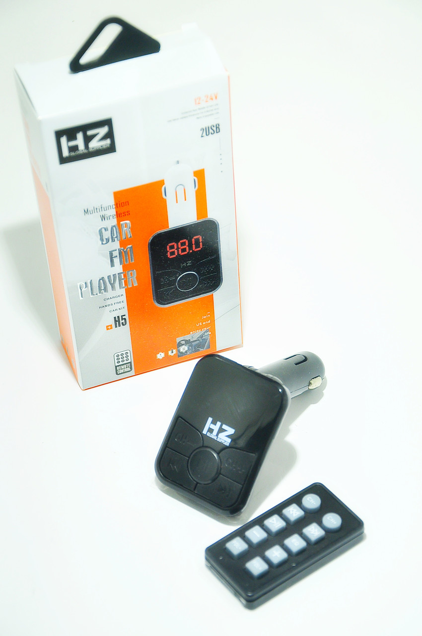 FM-модулятор Трансмітер HZ H5 2USB Micro SD  AUX дисплей пульт Трансмиттер, фото 1
