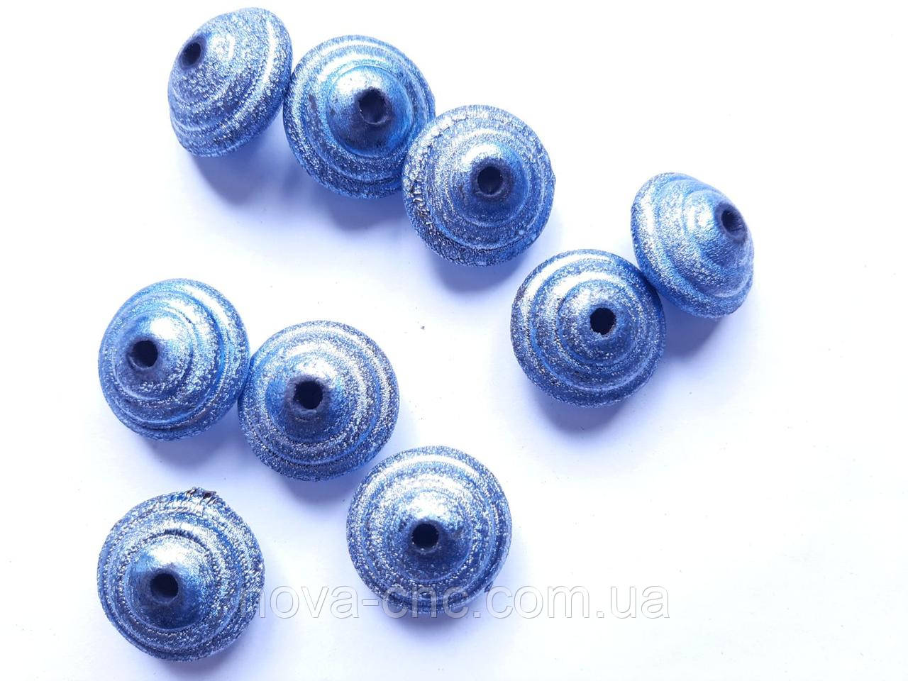 Бусини пластик "Юла" з покриттям фольга 25 мм 500 грамів