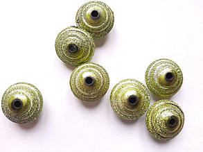 Бусини пластик "Юла" з покриттям фольга 25 мм 500 грамів