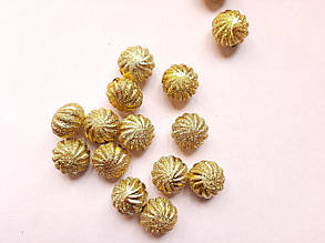 Бусини пластик "Зефір" з покриттям фольга 18 мм 500 грамів