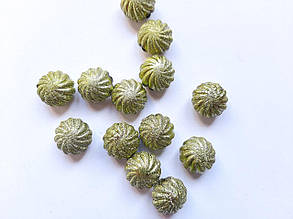 Бусини пластик "Зефір" з покриттям фольга 18 мм 500 грамів