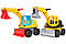 Трактор з ковшем ТехноК 6290 колісний екскаватор іграшка дитяча пластикова в пісочницю для дітей, фото 2