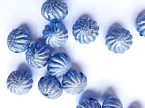 Бусини пластик "Зефір" з покриттям фольга 18 мм 500 грамів