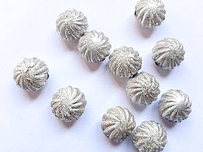 Бусини пластик "Зефір" з покриттям фольга 18 мм 500 грамів