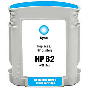 Струменевий картридж для HP 82 (відображається рівень чорнила) C4911A