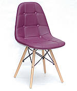 Стілець в скандинавському стилі Alex екошкіра пурпуровий 61