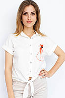 Женская летняя блузка с завязками Seul белая