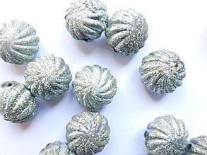 Бусини пластик "Зефір" з покриттям фольга 18 мм