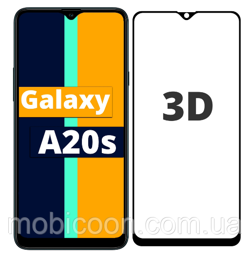 Захисне скло 3D для Samsung Galaxy A20S A207 (самсунг а20s)