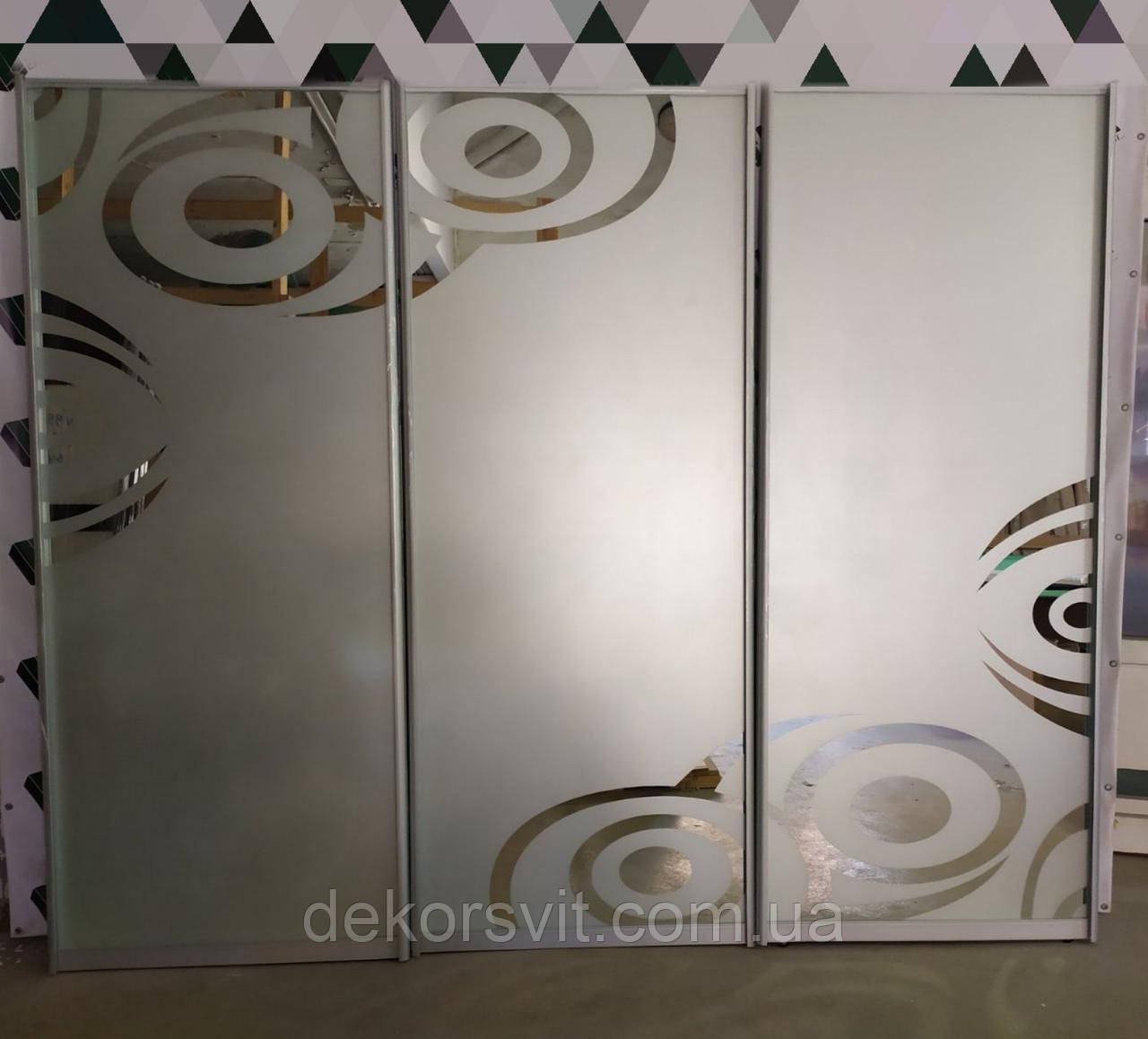 Фасади (двері) купа — розсувні системи художнє матування (піскоструми), фото 1