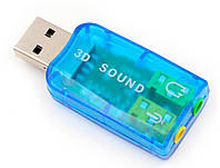 USB звуковая карта virtual 5.1 blue