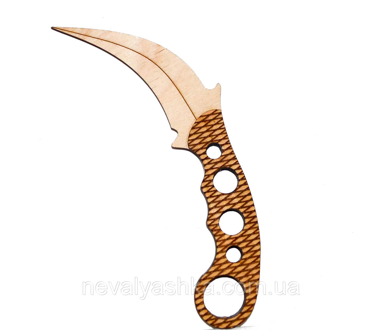 Дерев'яний Ніж Керамбит з CS GO Karambit Кіготь Counter-Strike керамбитный дерев'яна яний ніж керамбіт, фото 1
