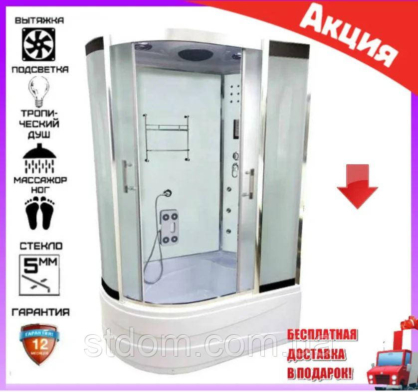 Гідромасажний бокс із високим піддоном 130x85x220 см Atlantis AKL 1315 (R) XL