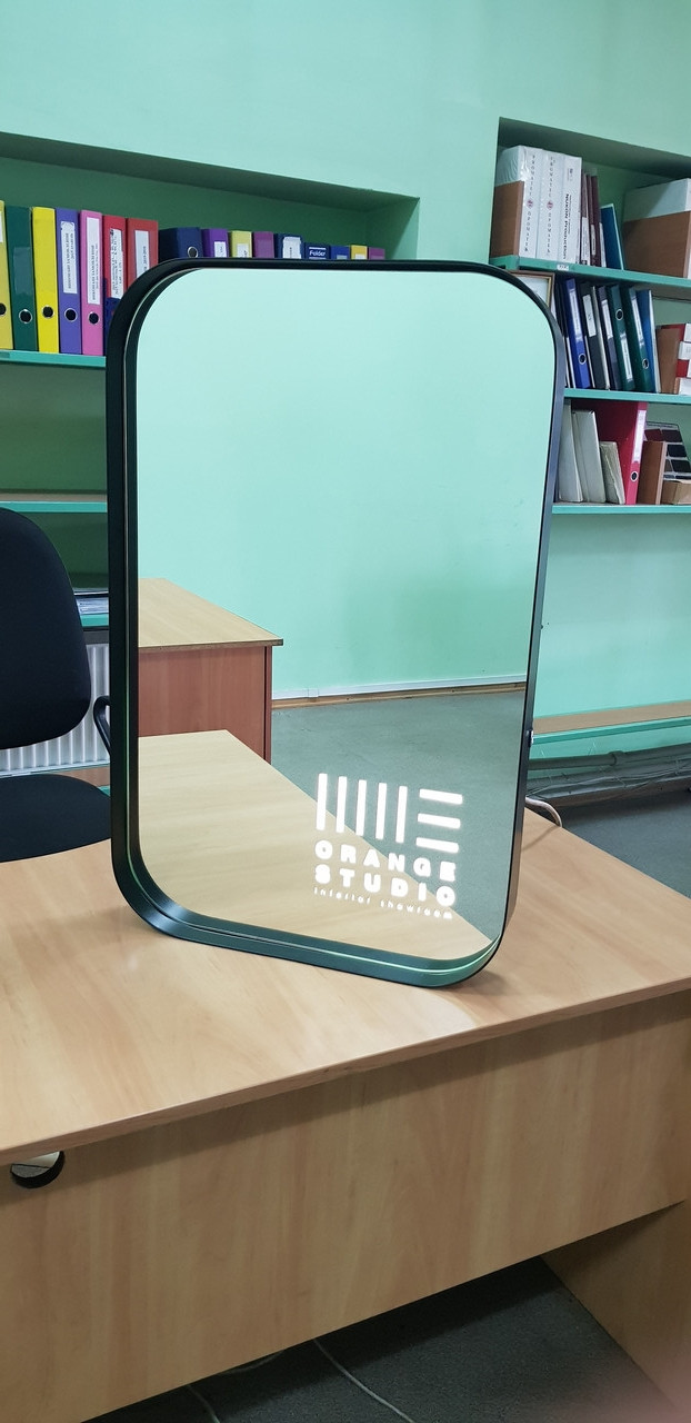Дзеркало Orange 90*50 см. З Вашим логотипом і підсвічуванням в металевый рамы